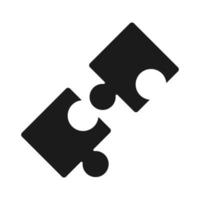 puzzels stuk teamwork idee silhouet stijlicoon vector