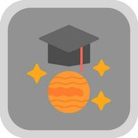 diploma uitreiking hoed vector icoon ontwerp