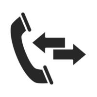 telefoongesprek service elektronisch apparaat silhouet stijlicoon vector