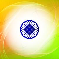Abstracte golvende Indiase vlag thema ontwerp achtergrond vector