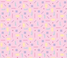 kleine figuren worden gecombineerd op een roze achtergrond om een patroon te creëren. vector