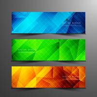 Abstracte geometrische moderne banners instellen vector