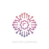 machine learning-pictogram vector