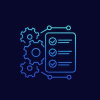 procedures pictogram lineair vector ontwerp