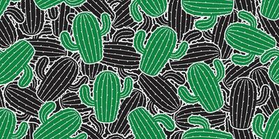 cactus naadloos patroon vector woestijn bloem botanica zomer fabriek tuin sjaal geïsoleerd tegel achtergrond herhaling behang illustratie tekening groen