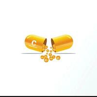 vitamine capsule of pil. dieet supplementen. vector