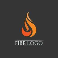 brand en vlam ontwerp logo vector en icoon