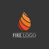 brand en vlam ontwerp logo vector en icoon