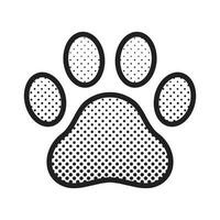 hond poot vector voetafdruk logo icoon scherm toon grappig tekenfilm grafisch symbool illustratie Frans bulldog beer kat