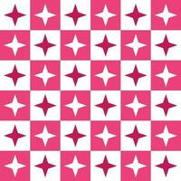 roze 4 punt ster. 4 punt ster patroon. 4 punt ster patroon achtergrond. 4 punt ster achtergrond. naadloos patroon. voor achtergrond, decoratie, geschenk omhulsel vector