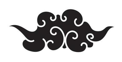 wolk elegant stijl zwart kleur geïsoleerd vector