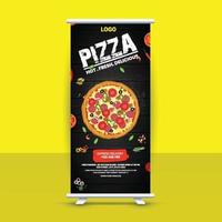 gratis fastfood roll-up bannerontwerpidee voor restaurant vector