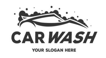 auto wassen logotype zwart kleur vlak stijl vector