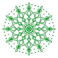 mandala vector sjabloon groen kleur lijn stijl