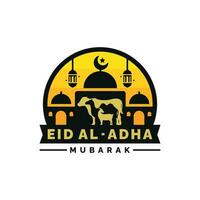 eid al adha illustratie. idul adha illustratie ontwerp vector