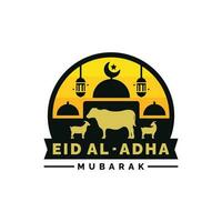 eid al adha illustratie. idul adha illustratie ontwerp vector