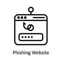 phishing website vector schets icoon ontwerp illustratie. cyber veiligheid symbool Aan wit achtergrond eps 10 het dossier