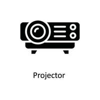 projector vector solide icoon ontwerp illustratie. multimedia symbool Aan wit achtergrond eps 10 het dossier