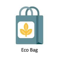 eco zak vector vlak icoon ontwerp illustratie. natuur en ecologie symbool Aan wit achtergrond eps 10 het dossier