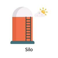 silo vector vlak icoon ontwerp illustratie. natuur en ecologie symbool Aan wit achtergrond eps 10 het dossier