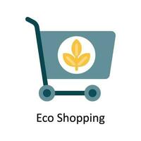 eco boodschappen doen vector vlak icoon ontwerp illustratie. natuur en ecologie symbool Aan wit achtergrond eps 10 het dossier