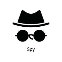 spion vector solide icoon ontwerp illustratie. cyber veiligheid symbool Aan wit achtergrond eps 10 het dossier