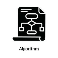 algoritme vector solide icoon ontwerp illustratie. netwerk en communicatie symbool Aan wit achtergrond eps 10 het dossier