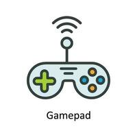 gamepad vector vullen schets icoon ontwerp illustratie. netwerk en communicatie symbool Aan wit achtergrond eps 10 het dossier