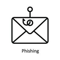 phishing vector schets icoon ontwerp illustratie. cyber veiligheid symbool Aan wit achtergrond eps 10 het dossier