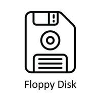 floppy schijf vector schets icoon ontwerp illustratie. multimedia symbool Aan wit achtergrond eps 10 het dossier