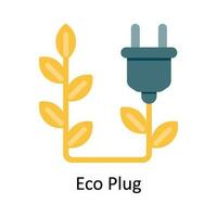 eco plug vector vlak icoon ontwerp illustratie. natuur en ecologie symbool Aan wit achtergrond eps 10 het dossier