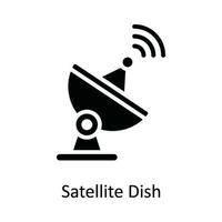 satelliet schotel vector solide icoon ontwerp illustratie. netwerk en communicatie symbool Aan wit achtergrond eps 10 het dossier