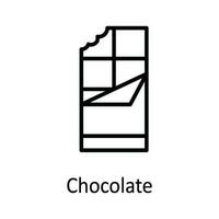 chocola vector schets icoon ontwerp illustratie. voedsel en drankjes symbool Aan wit achtergrond eps 10 het dossier