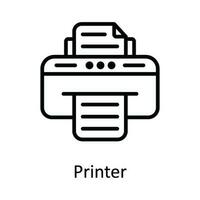 printer vector schets icoon ontwerp illustratie. gebruiker koppel symbool Aan wit achtergrond eps 10 het dossier