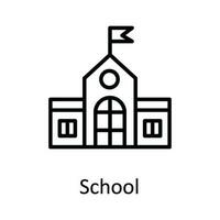 school- vector schets icoon ontwerp illustratie. onderwijs symbool Aan wit achtergrond eps 10 het dossier