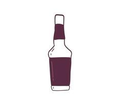 fles van alcohol. tekening vector illustratie