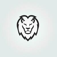 gemakkelijk minimalistische leeuw gezicht hoofd logo, symbool, icoon, illustratie vector sjabloon