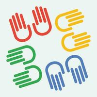 hand- getrokken gemeenschap logo vector