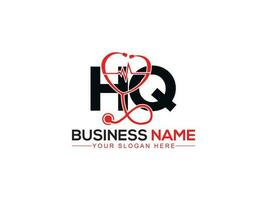 typografie apotheker hq logo symbool, creatief hq artsen logo icoon ontwerp vector