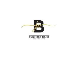 monogram bjo meetkundig handtekening brief logo vector