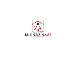 elegant huis za logo brief symbool, creatief echt landgoed za industrieel gebouw logo vector