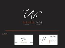 eerste handtekening ub brief logo icoon, modern luxe ub mode logo sjabloon vector