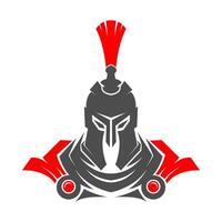 gladiator, spartaans logo ontwerp vector