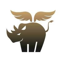 neushoorn logo icoon ontwerp vector