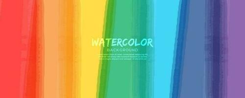 regenboog waterverf banier achtergrond vector