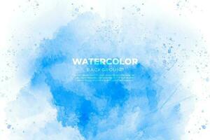 blauw waterverf plons achtergrond vector