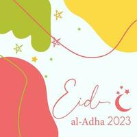 eid al adha 2023 achtergrond ontwerp vector