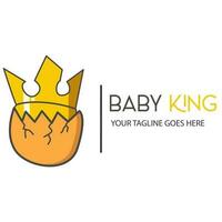 baby bijv koning vector logo ontwerp