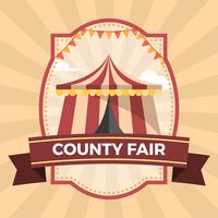 Platte County Fair Badge Poster Illustratie Sjabloon vector