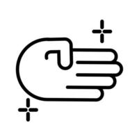 vier hand signaal lijnstijl: vector